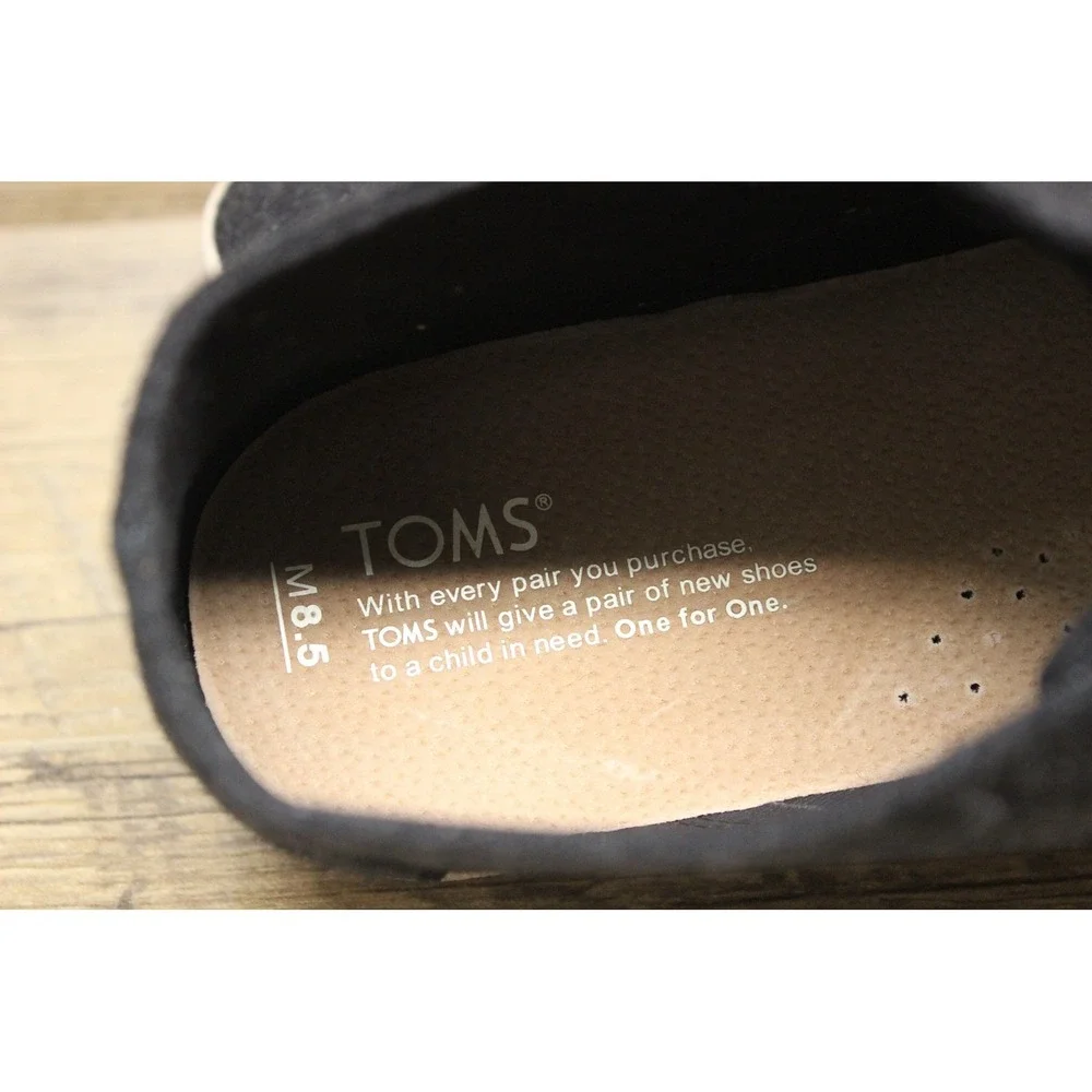 TOMS Paseo Mid Ankle Shoes Mens 8.5 Black Wool Casual Outdoor Cozy Urban Style